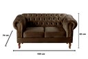 Ver imagem 6 de Conjunto Sofá Dom Pedro 2 e 3 Lugares Chesterfield Capitonê - Café