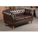 Ver imagem 4 de Conjunto Sofá Dom Pedro 2 e 3 Lugares Chesterfield Capitonê - Café