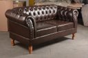 Ver imagem 4 de Conjunto Sofá Dom Pedro 2 e 3 Lugares Chesterfield Capitonê - Café