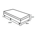 Ver imagem 3 de Cama Box Baú Blindado Solteirão HomeQueen Corino Preto 41x96x203