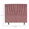 Cabeceira Estofada Cama Casal Queen Size 160 Cm Malu Suede:rosé - 3