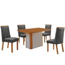 Ver imagem 2 de Mesa de Jantar Isadora 120cm Tampo MDF Laminado Canto Copo com 4 Cadeiras Yasmin