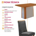 Ver imagem 7 de Mesa de Jantar Isadora 120cm Tampo MDF Laminado Canto Copo com 4 Cadeiras Yasmin