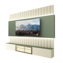 Ver imagem 1 de Home Soberano Reflecta 230 com Led Ripas e Compartimentos Verde Floresta com Off White - Gelius