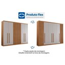 Ver imagem 4 de Guarda Roupa 6 Portas e 4 Gavetas C- Pés Denver Naturale-off White - Rufato