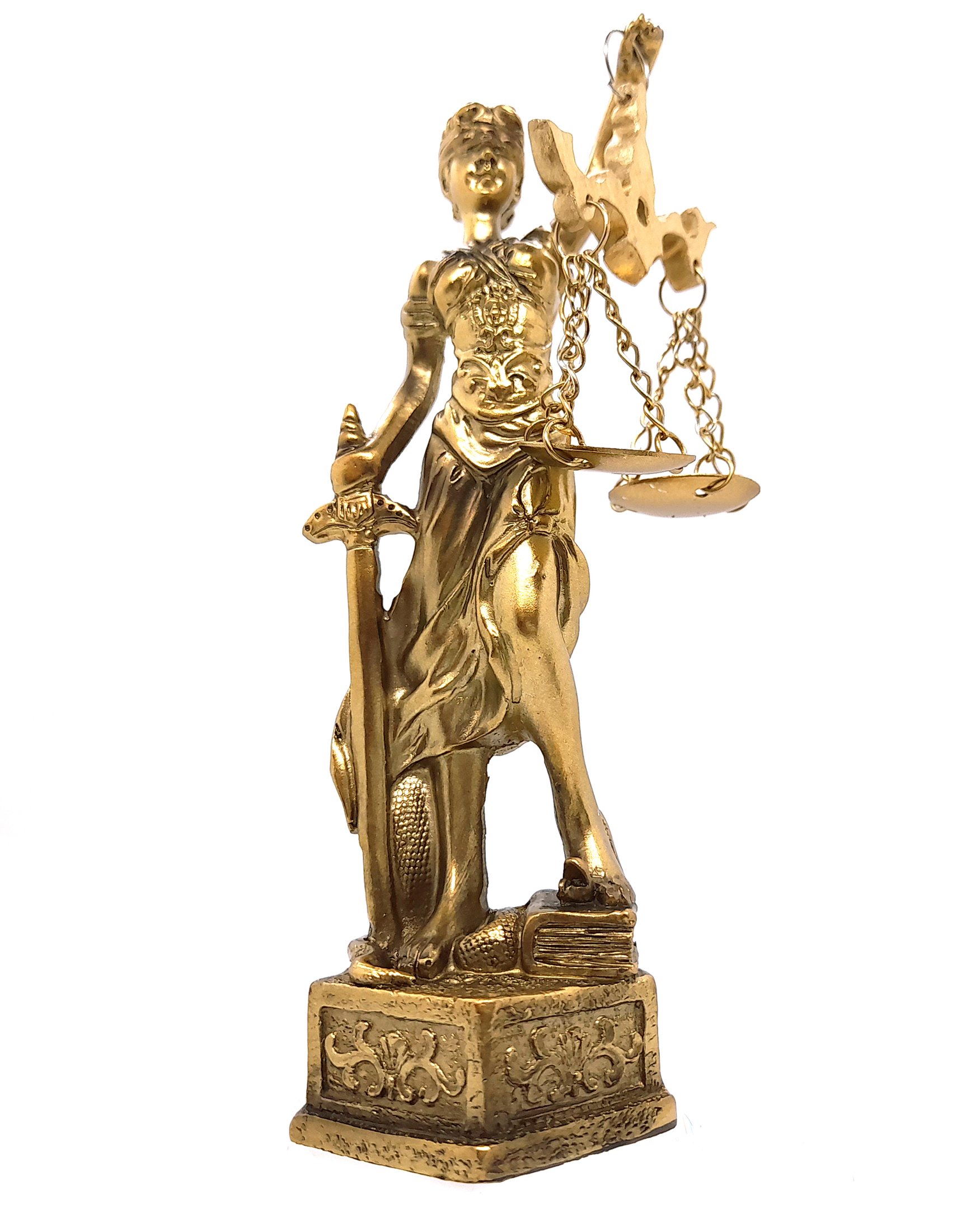Estátua Dama Da Justiça Têmis Deusa 15cm Símbolo Do Direito