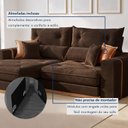 Ver imagem 7 de Sofá Retrátil e Reclinável 4 Lugares Veludo Molas Ensacadas Pillow Top Columbia 250cm Marrom