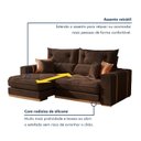 Ver mais imagens de Sofá Retrátil e Reclinável Molas Ensacadas Pillow Top 25cm 2 Lugares 250cm Columbia Marrom