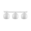 Ver imagem 2 de Lustre Plafon Bola 15 cm Retangular Triplo Branco com Cobre