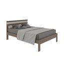 Ver imagem 2 de Cama de Casal para Colchão 138 x 188 cm Multimóveis CR35013 Nogal/Branca