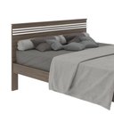 Ver imagem 5 de Cama de Casal para Colchão 138 x 188 cm Multimóveis CR35013 Nogal/Branca
