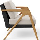 Ver imagem 6 de Poltrona Decorativa Para Sala De Estar Pietra L02 Couríssimo Preto Linho Cru - Lyam Decor