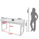 Ver imagem 5 de Mesa Escrivaninha para Escritório 136x74cm Branco ME4200