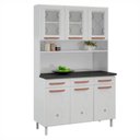 Ver imagem 3 de Armário de Cozinha Compacta 120cm Portas de Vidro Mirage New Telasul