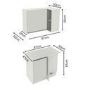 Ver imagem 5 de Kit Armário de Cozinha de Canto 100% MDF 2 Portas e Nicho Branco Smart Madesa