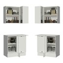 Ver imagem 6 de Kit Armário de Cozinha de Canto 100% MDF 2 Portas e Nicho Branco Smart Madesa