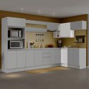 Ver imagem 3 de Kit Armário de Cozinha de Canto 100% MDF 2 Portas e Nicho Branco Smart Madesa