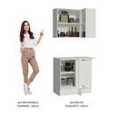 Ver mais imagens de Kit Armário de Cozinha de Canto 100% MDF 2 Portas e Nicho Branco Smart Madesa