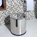 Ver imagem 3 de Lixeira Inox com Tampa 5,4L Lixeira Banheiro Cozinha Brinox