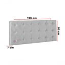 Ver imagem 2 de Painel Estofado Cama Londres King 195 cm Cinza Cinza