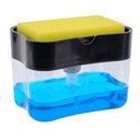 Ver imagem 3 de Porta Detergente Dispenser Sabão 2 em 1 para Pia Cozinha - Preto