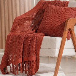 Manta Decorativa Atacama New 160x220cm Telha - 1