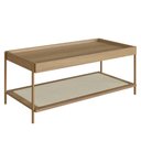 Ver imagem 1 de Mesa de Centro para Sala com Prateleira Arlo A10 Hanover/dourado - Mpozenato