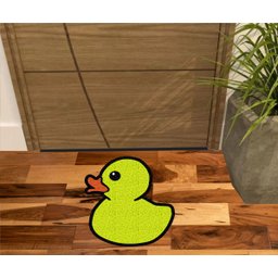 Tapete Patinho Verde Limão Grande, para Decoração. - 1