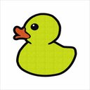 Ver imagem 2 de Tapete Patinho Verde Limão Grande, para Decoração.