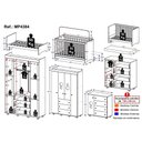 Ver imagem 4 de Quarto Infantil Completo com Berço 3 em 1 com Colchão Incluso Multimóveis Mp4384 Branco