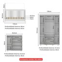 Ver mais imagens de Quarto Infantil Completo com Berço 3 em 1 com Colchão Incluso Multimóveis Mp4384 Branco