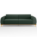 Ver imagem 3 de Sofá 03 Lugares Para Sala de Estar Kiev 210 cm D02 Linho Verde Musgo C-117 - Lyam Decor