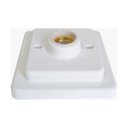 Ver imagem 1 de Kit 5 Plafon Quadrado Bocal Porcelana E-27 Branco - Opl