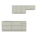 Ver imagem 3 de Cozinha Compacta 4 Peças em MDF com Tampo Cooktop Fineze Areio