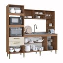 Ver imagem 5 de Cozinha Compacta 7 Portas 2 Gavetas 2 Nichos para Forno Melyna CZ6672 Móveis