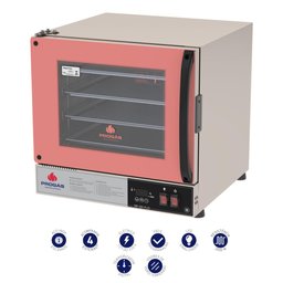 Forno Turbo Elétrico Fast Oven 4 Assadeiras Prp-004 Plus Digital Rosa 127v - Progás - 2
