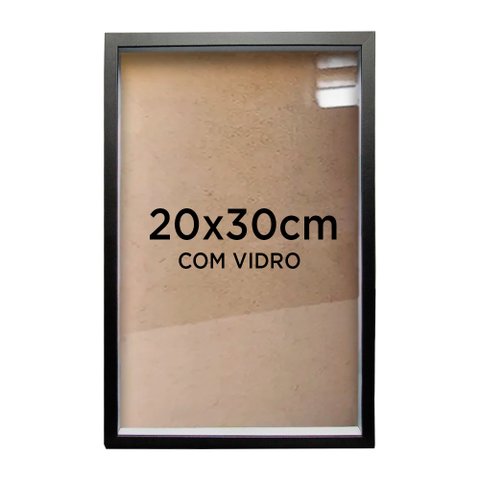Moldura Quadro Cofre Porta Objetos 3cm 20x30cm - Várias Cores Tacolado Moldura Caixa 3cm Preta com V
