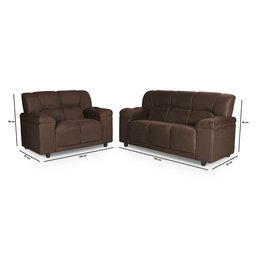Conjunto Estofado 2 e 3 Lugares Manaus Hellen Estofados - 8