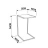 Mesa de Apoio Lateral Industrial - Carvalho/Preto - 4