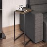 Mesa de Apoio Lateral Industrial - Carvalho/Preto - 1