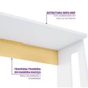 Ver imagem 6 de Escrivaninha Petit Casatema MadeiraOriginals 94cm Madeiraoriginals Branco e Mel