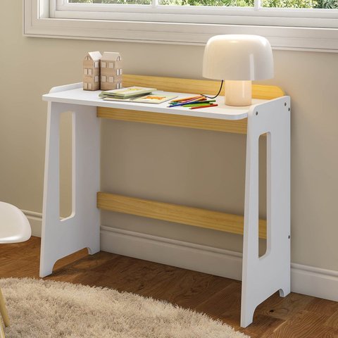 Escrivaninha Petit Casatema 94cm MadeiraOriginals Branco E Mel