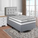 Ver imagem 1 de Cama Box Solteiro Molas Maxspring 88x188x24cm Chester Cinza Herval