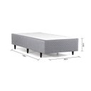 Ver mais imagens de Cama Box Solteiro Molas Maxspring 88x188x24cm Chester Cinza Herval