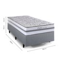 Ver imagem 3 de Cama Box Solteiro Molas Maxspring 88x188x24cm Chester Cinza Herval