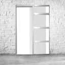 Ver imagem 1 de Porta de Correr Embutida na Parede - Modelo Essencial - (Folha Lisa Fundo Prime + Sistema para Porta