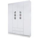 Ver imagem 1 de Guarda Roupa Infantil Livia 4 Portas Mdf Alto Brilho