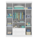 Ver imagem 2 de Guarda Roupa Infantil Livia 4 Portas Mdf Alto Brilho