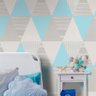 Papel de Parede Geométrico Triângulo Azul - 10 Metros - 2