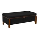 Ver imagem 1 de Baú Organizador Puff Bali 160 Cm Bouclé para Quarto e Sala:preto